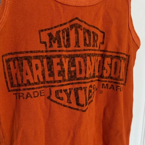Harley-Davidson Women's Bold Orange Tank Top - Picture 3 of 8